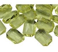 Allstarco 25x18mm Yellow CH23 Octagon Acrylic Pirate Treasure Gems Plastic Jewels For Party & Games, Table Scatter, Vase Fillers, Wedding Decor Gemstones Favors - 40 Pieces
