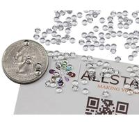 Allstarco 3mm Round Clear Magnifying Acrylic Cabochons, Plastic Gems For Jewelry Making, DIY Earrings, Pendants - 200 Pieces