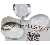 Allstarco 40x30mm Oval Clear Magnifying Acrylic Cabochons, Plastic Gems for Jewelry Making, DIY Earrings, Pendants Individually Wrapped - 6 Pieces