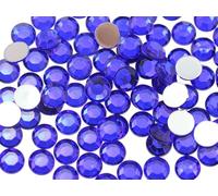 Allstarco 500PCS 9mm SS42 Blue Sapphire Dark .NAB01 Acrylic Flat Back Rhinestones for Jewelry Making and Face Painting Card Making Embelishments Plastic Gems