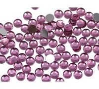 Allstarco 500PCS 9mm SS42 Rose Lite .RS72 Acrylic Flat Back Rhinestones for Jewelry Making and Face Painting Card Making Embelishments Plastic Gems