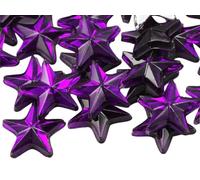 Allstarco 5mm (13/64") Purple Amethyst Star Acrylic Gems, 125 PCS