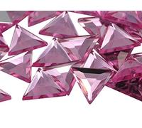 Allstarco 5mm Pink Lite Pink A03 Flat Back Triangle Tiny Acrylic Rhinestones Plastic Gems Costume Jewels Embelishments For DIY And Crafts - 150 Pieces