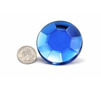 Allstarco 60mm Blue Sapphire H104 Large Acrylic Flat Back Rhinestones for Cosplay Costume Making, Props Embelishments Plastic Gems Decor Jewels - 2 Pieces