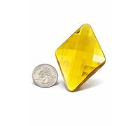 Allstarco 67x48mm (2-5/8x1-7/8") Gold Topaz Diamond Acrylic Gems, 2 PCS