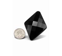 Allstarco 67x48mm Flat Back Extra Large Diamond Cosplay Gems Acrylic Big Rhinestones Plastic Jewels For Crafts Embelishments - 2 Pieces (Jet Black H101)