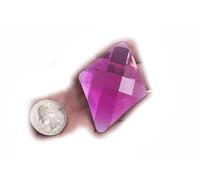 Allstarco 67x48mm Flat Back Extra Large Diamond Cosplay Gems Acrylic Big Rhinestones Plastic Jewels for Crafts Embelishments - 2 Pieces (Pink Fuchsia H108)