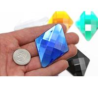 Allstarco KraftGenius 67x48mm Huge Self Adhesive Diamond Jewels - 1 Piece (Blue Sapphire H104)
