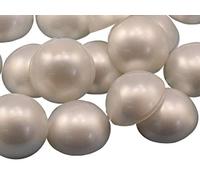 Allstarco Pearl Flat Back Acrylic Round Cabochons Plastic Rhinestones Pearl Gems Embellishments for Jewelry, Crafts, Costumes, Card Invitations, Cosplay (13mm - 30 Pcs)
