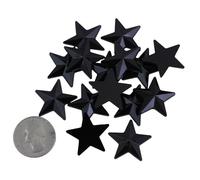 Allstarco Star Rhinestone Embelishments 25mm Flat Back Acrylic Plastic Gems for Jewelry, Crafts, Costumes, Invitations, Cosplay - 15 Pieces (Jet Black H101)