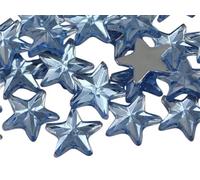 Allstarco Star Rhinestones Embelishments 15mm Flat Back Acrylic Plastic Gems for Jewelry, Crafts, Costumes, Invitations, Cosplay - 35 Pieces (Blue Sapphire Lite .LS)