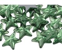 Allstarco Star Rhinestones Embelishments 15mm Flat Back Acrylic Plastic Gems for Jewelry, Crafts, Costumes, Invitations, Cosplay - 35 Pieces (Green Peridot .PD)