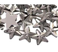 Allstarco Star Rhinestones Embelishments 31mm Flat Back Acrylic Plastic Gems for Jewelry, Crafts, Costumes, Invitations, Cosplay Individually Wrapped - 6 Pieces (Crystal Clear H102)