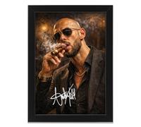 AllStarMedia Andrew Tate Signed Framed Poster | Celebrity Autographed | Limited Edition Wall Art Print | Stylish Decor with Framed Signature (A3 Framed)