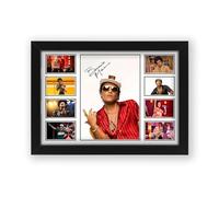 AllStarMedia Bruno Mars Poster Print - Limited Edition Autograph Fan Gift - Collectible Memorabilia Merchandise Wall Art (Unframed A3 30x40cm)