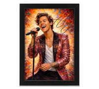 AllStarMedia Harry Styles Inspired Art Style Music Poster Print | Tribute Fan Art Wall Art | Limited Edition Print | A3 Framed