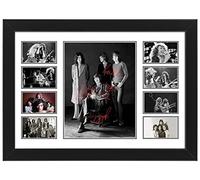 AllStarMedia Led Zeppelin Inspired Collage Poster Print A4 (30 x 20 cm) | Limited Edition Classic Rock Band Wall Art | Premium Framed Music Collector Display | Home Décor Gift