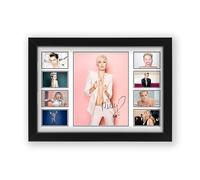 AllStarMedia Miley Cyrus Signed Poster Print- Limited Edition Autograph Fan Gift - Collectible Memorabilia Merchandise (Framed A3 (30x40cm))