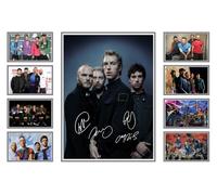 AllStarMedia Tribute to Coldplay Inspired Collage Poster Print - Limited Edition Fan Art Gift | Music Wall Art | A4 Framed (30x21cm)