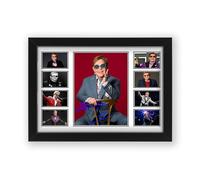 AllStarMedia Tribute to Elton John Inspired Music Poster Print | Fan Art Style British Music Legend Wall Art | Iconic Music Home Décor Artwork | Limited Edition Print | A4 Framed (30 x 21 CM)