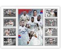 AllStarMedia Tribute to England Rugby Team 2025 Inspired Elite Rugby Squad | Limited Edition Rugby Wall Art | National Team Pride Matchday Power Stadium Sports Decor | A4 Framed (30 x 21 CM)