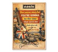AllStarMedia Tribute to Oasis Inspired Britpop Music Poster Print | Fan Art Style British Rock Band Wall Art |Manchester Music Home Décor Artwork | Limited Edition Print |A4 Unframed (30 x 21 CM)