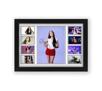 AllStarMedia Tribute to Olivia Rodrigo Inspired Pop Music Poster Print | Fan Art Style Pop Singer Wall Art | Contemporary Music Home Décor Artwork | Premium Music Print | A4 Framed (30 x 21 CM)