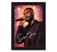 AllStarMedia Tribute to Santan Dave Inspired Art Style Poster Print - The Boy Who Played Fan Art Gift | Music Wall Art | A4 Framed
