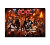 AllStarMedia Tribute Too AC/DC Signed Poster Print - Art Styled Limited Edition Autograph Fan Gift - Collectible Memorabilia Wall Art - High Voltage Power Up Tour Rock Legends (A4 Unframed)
