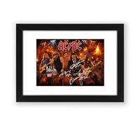 AllStarMedia Tribute Too AC/DC Signed Poster Print - Art Styled Limited Edition Autograph Fan Gift - Collectible Memorabilia Wall Art - High Voltage Power Up Tour Rock Legends (A3 Framed with Mount)