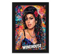 AllStarMedia Tribute Too Amy Winehouse Signed Poster Print - Limited Edition Autograph Fan Gift - Collectible Memorabilia Wall Art Merchandise - Jazz Soul Legend Back To Black (A4 Framed)