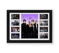 AllStarMedia Tribute Too Bon Jovi Rock Band Signed Poster Print - Limited Edition Autograph Fan Gift - Collectible Memorabilia Wall Art Merchandise (A4 Framed)