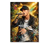 AllStarMedia Tribute Too Eminem Signed Poster Print - Art Styled Limited Edition Autograph Fan Gift - Collectible Memorabilia Wall Art - Marshall Mathers Slim Shady 25th Anniversary (A4 Unframed)