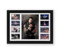 AllStarMedia Tribute Too Roman Reigns Signed Poster Print - Limited Edition Autograph Fan Gift - Collectible Memorabilia Wall Art Merchandise - Tribal Chief Reprint (A4 Framed)