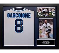 Allstarsignings Framed Gazza Paul Gascoigne England football Euro 96 signed shirt with COA and proof.