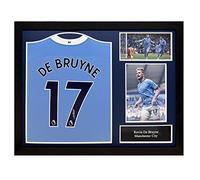 Allstarsignings Framed Kevin De Bruyne Signed City Shirt with COA & Photo Proof Blue