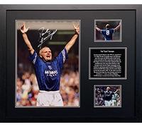Allstarsignings Framed Paul Gazza Gascoigne Glasgow Rangers signed 16x12 inch photo with COA and proof.