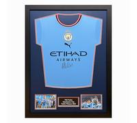 Allstarsignings Framed Phil Foden signed Manchester City 2022/23 Treble Winners shirt