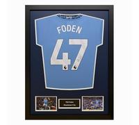 Allstarsignings Framed Phil Foden signed Manchester City 2024/25 shirt