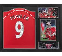 Allstarsignings Framed Robbie Fowler 2001 Liverpool official retro signed football shirt with COA and proof.