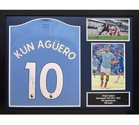 Allstarsignings Framed Sergio Aguero signed Man City shirt with COA and proof