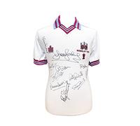 Allstarsignings WHU 1980 FA Cup Final shirt signed by 11 with COA and proof.