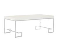 allston white high gloss coffee table with chrome frame