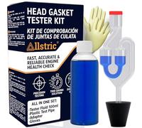 Allstric® Head Gasket Test Kit | CO₂ Combustion Leak Detector | Coolant Pressure Tester Kit for Petrol & Diesel Engines | 50 Tests Block Tester for Coolant Leak Detection & Head Gasket Diagnosis