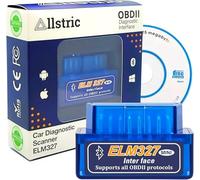 Allstric® OBD2 Bluetooth Scanner. Mini ELM327 Car Diagnostic Tool for All Cars. OBD Scanner and OBD2 Code Reader with ELM327 Bluetooth. Car Fault Code Reader and Reset with Diagnostic Tool and CD.