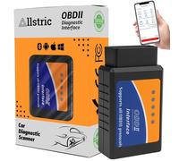 Allstric® OBD2 Scanner Bluetooth for iOS, Android & Windows. Car Diagnostic Tool for All Cars Petrol 1996 & Diesel 2004. OBD Scanner Engine Car Fault Code Reader. ELM327 OBD2 Scanner Bluetooth