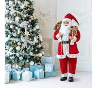 AllStyle By Patel 80cm Santa Claus Decoration - Large Standing Father Christmas Plush Figurine for Holiday Décor