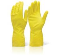 AllStyle By Patel Safetywear HHMW CLICK 2000 FLOCK LINED LATEXGLOVE YELLOW MEDIUM (3)