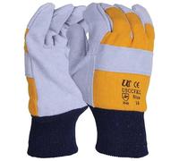 AllStyle By Patel Ultimate Industrial Mechanical Hazard Gloves, Navy, Cotton/Fleece Liner, Uncoated, EN388: 2016 3142X, Size 10 (1, 10)