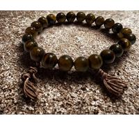 AllStyle By Patel Unisex Natural Healing Bracelet - 8mm-10mm Beads for Wealth, Prosperity, Luck & Stress Relief (Gem Type : Brown Tiger Eye)